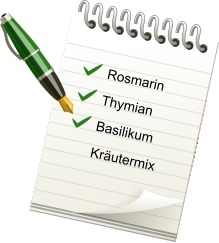 Rosmarin Thymian Basilikum Kräutermix